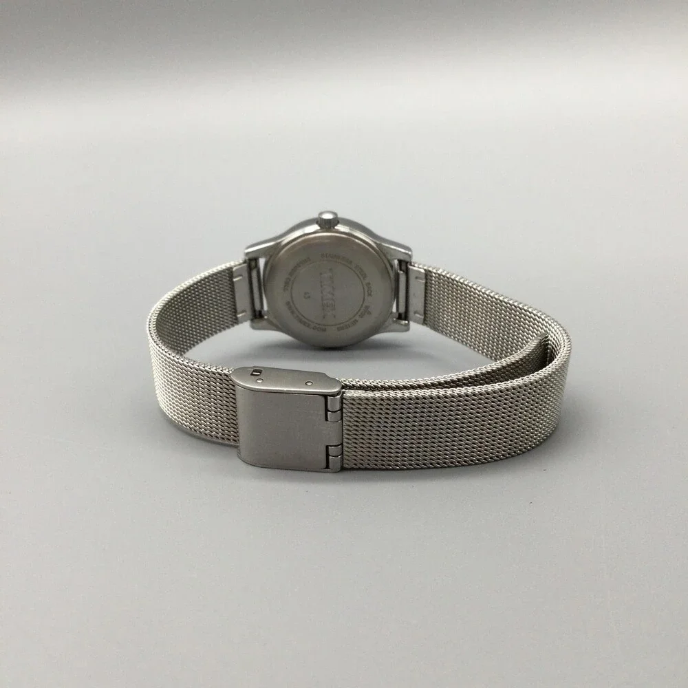 Timex Womens Watch 25mm Silver Tone Mesh Band Stainless Steel New Battery